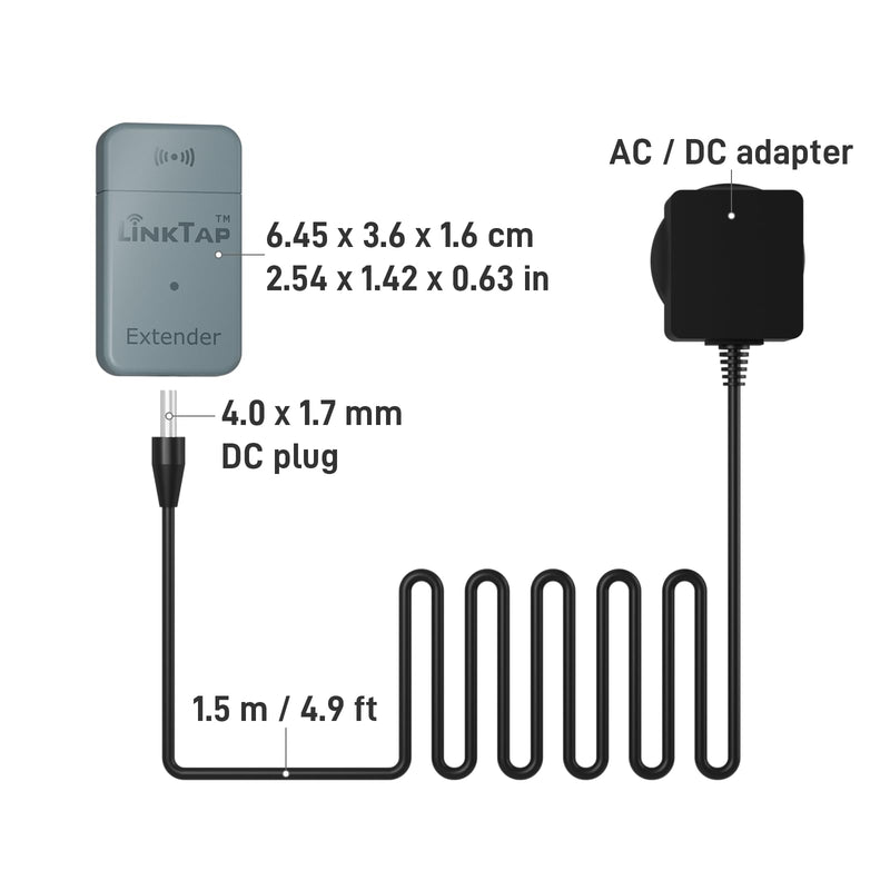 LinkTap Zigbee Extender, Requires LinkTap Gateway, Expands Coverage for Large Gardens, Yards & Complex Terrains, Weatherproof for Indoor & Outdoor Use, Not Compatible with Third-Party Systems