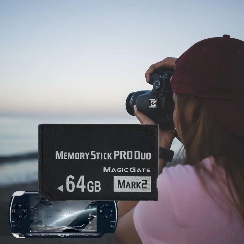 High-Speed 64GB Memory Stick Pro Duo Mark2 - for PSP and Camera Memory Cards