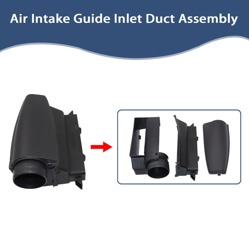 FZJDSD 3Pcs Air Intake Guide Inlet Duct Assembly Compatible with Audi A3 2006-2013 for VW Beetle 2012-2014 for Jetta Passat 2005-2016 Replace 1K0805971C9B9 1K0805965J9B9 1K0805962E9B9
