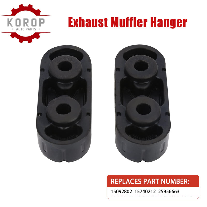 Exhaust Muffler Hanger Insulator (2pcs) 15092802 Fits for chevy Express Suburban Silverado 1500 2500 3500 HD,for Yukon Savana Sierra 1500 2500 3500 HD,for Cadillac Escalade,Muffler Tailpipe Hanger