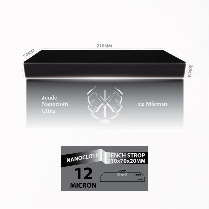 Jende Nanocloth 12 Micron Knife Strop 210x70mm(unloaded)-Premium Ultra bench knife Strop for Diamond Emulsions