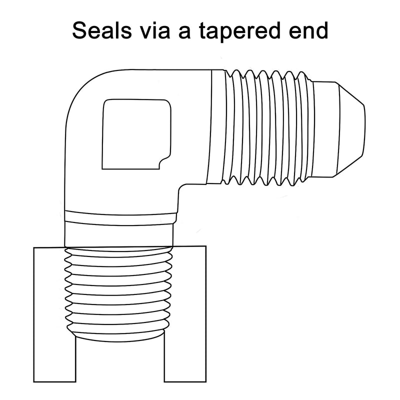EVIL ENERGY 4AN to 1/8" NPT Male 90 Degree Fitting Adapter Aluminum 4AN to 1/8 NPT