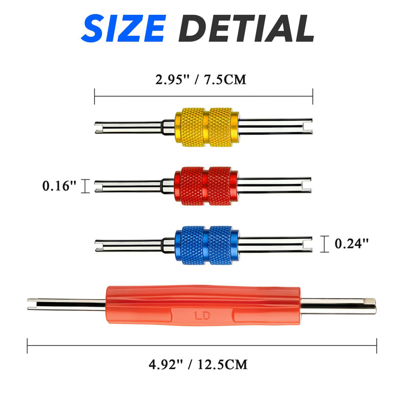 Diking R134A R12 A/C HVAC Air Conditioner Schrader Valve Stem Core Remover Tool (Remover Tool)