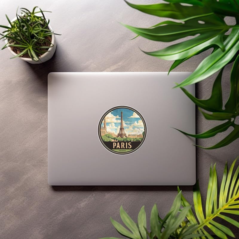 France Paris City Sticker - Waterproof Vinyl Decal for Car Bumper, Laptop, Water Bottle, Luggage, Wall, and Window, Size - 3'' X 3'' France Paris 3'' X 3''