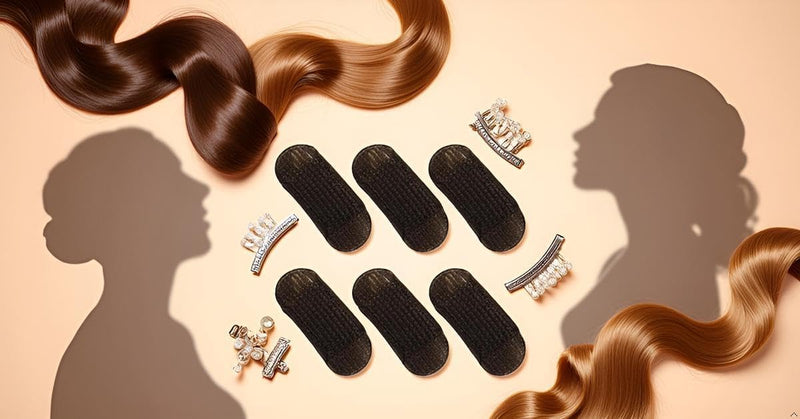  [AUSTRALIA] - 6PCS Sponge Volume Booster - Non-Slip Fluffy Base Inserts for Updos and Buns, Invisible Hair Thickening Pads for Thin (Home/Party/Wedding Styling Accessories)