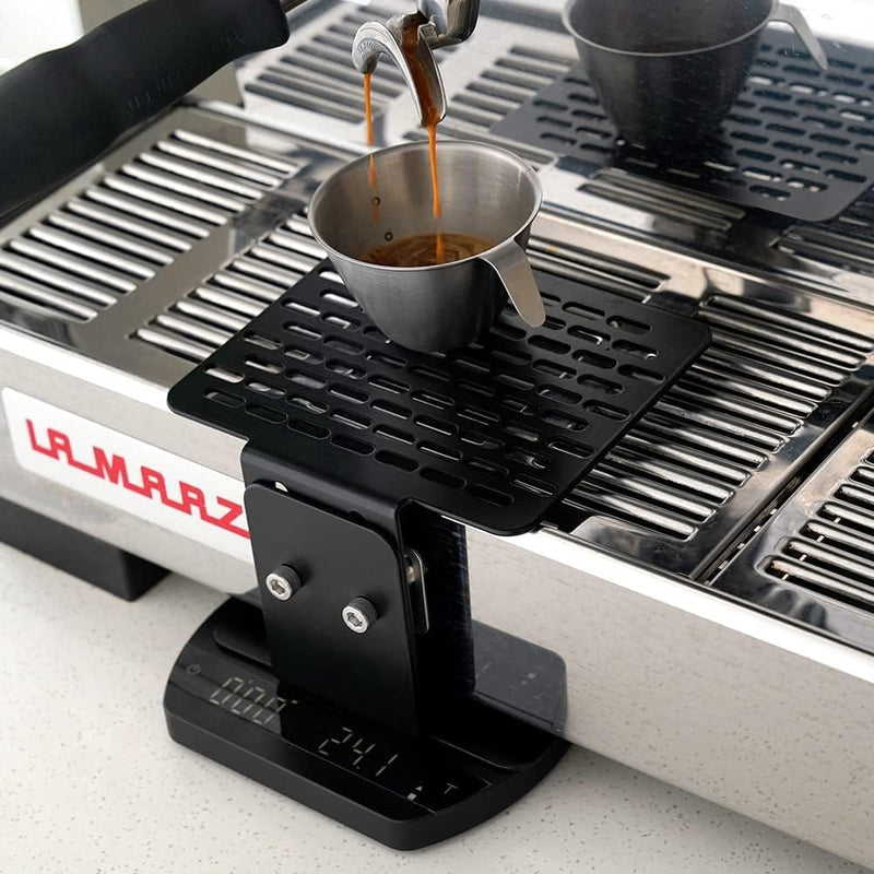 watchget Coffee Weighing Rack Espresso Machine Electronic Scale Weighing Stand Stainless Steel Coffee Scale Rack Stem Waterproof Scale Rod Protection Rack Black square