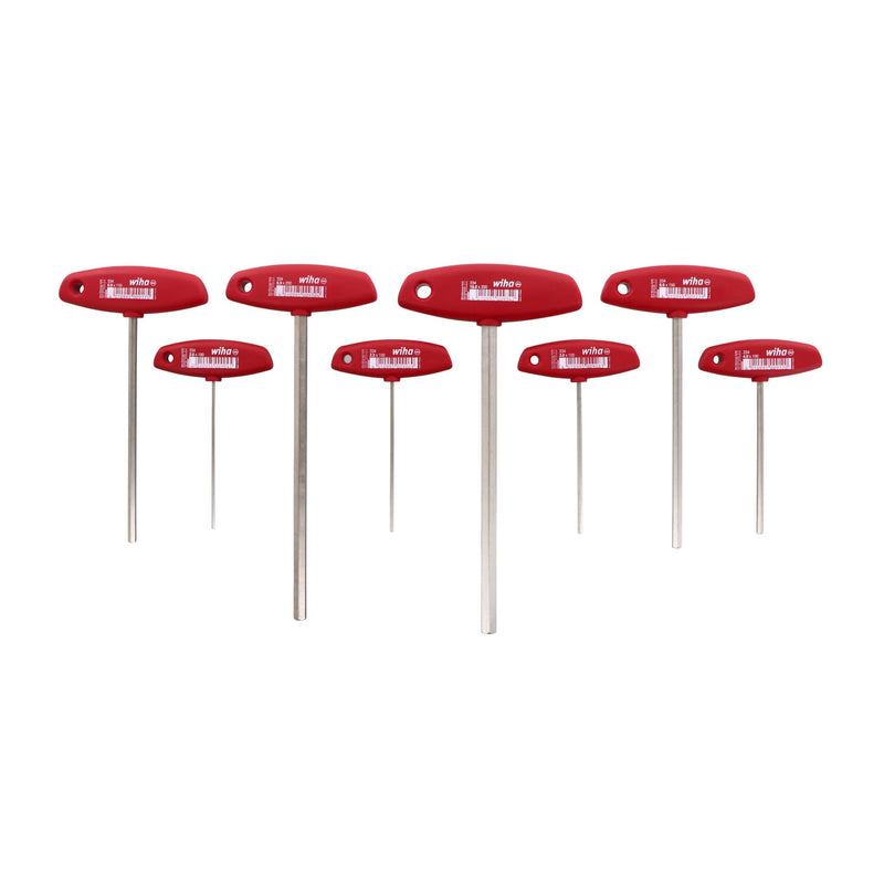 Wiha 33493 8-Piece 2.0-10mm Metric Sizes T-Handle Hex Driver
