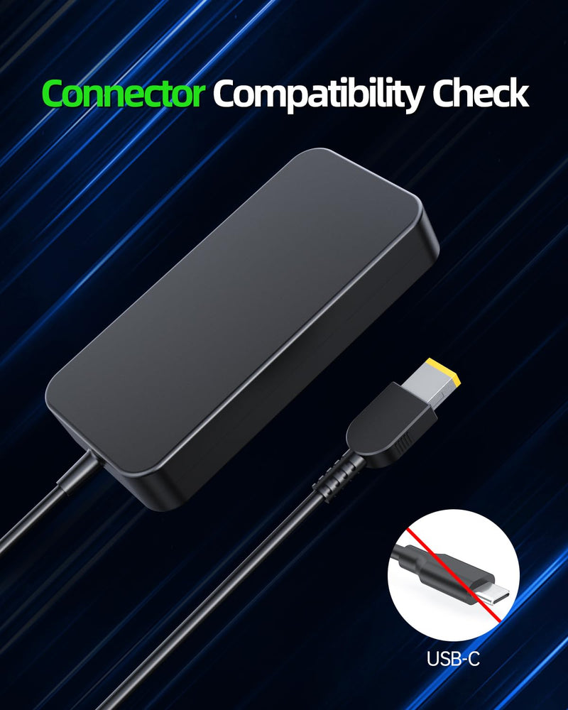 135W Slim Tip Charger Fit for Lenovo Thinkpad Docking Station Power Cord, for Universal Thunderbolt 3 4 Smart Essential Dock Gen 1 2, Ultra Pro Docking Station