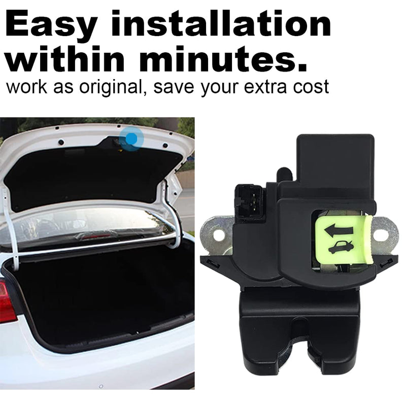 Trunk Latch Lock Actuator, Replacement for Kia Forte 2014-2020 with 1.6 1.8 2.0 Liter L4 Engine, Replaces OE: 81230-A7030 (Rear Tailgate Door Latch Lock Actuator Motor)