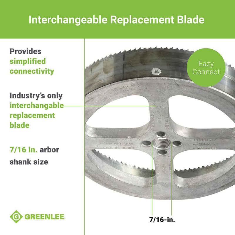 Greenlee 6-3/8" Heavy-Duty Steel Recessed Lighting Hole Saw, 6-3/8" Recessed Light Hole Saw for Wood, Ceiling, Drywall, Tile 6-3/8-Inch Diameter
