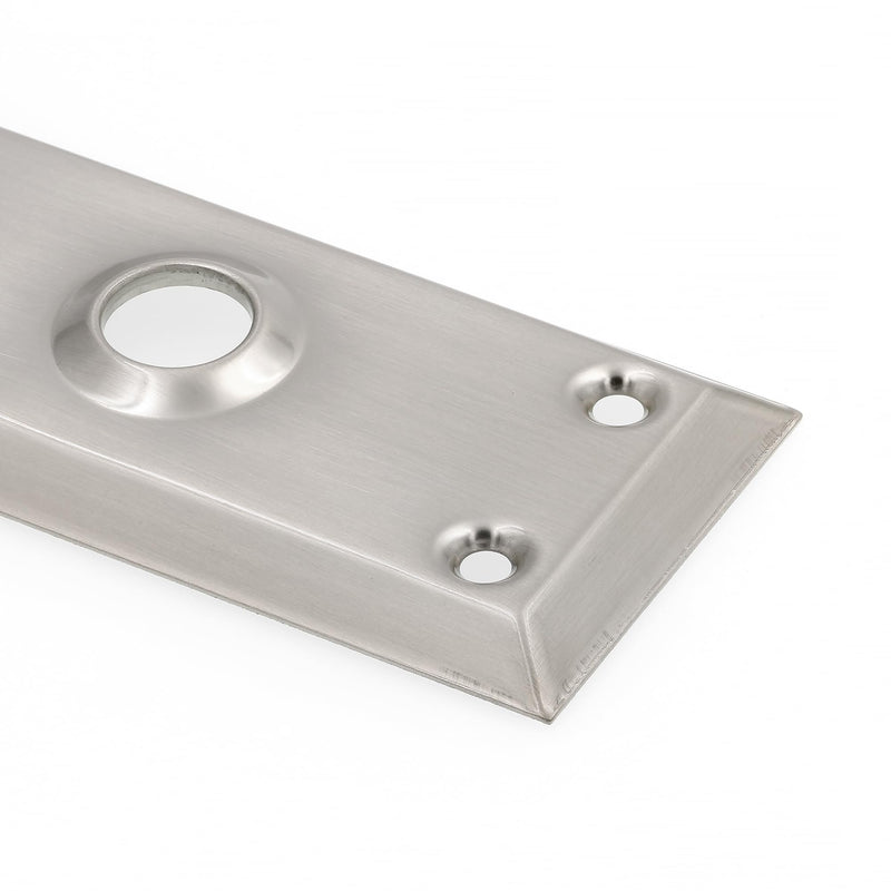 Prime-Line E 28335 Mortise Keyed Lock Set with Glass Knob, Single Pack | Replaces Antique Lock Sets, Fits 2-3/8 In. Backset Doors Satin Nickel