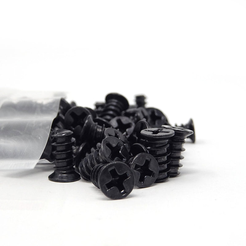 Honbay 100PCS M5x10 Computer Case Fan Screws Computer Cooling Fan Mount Screws Self-Tapping Screws (Black Zinc) Black Zinc