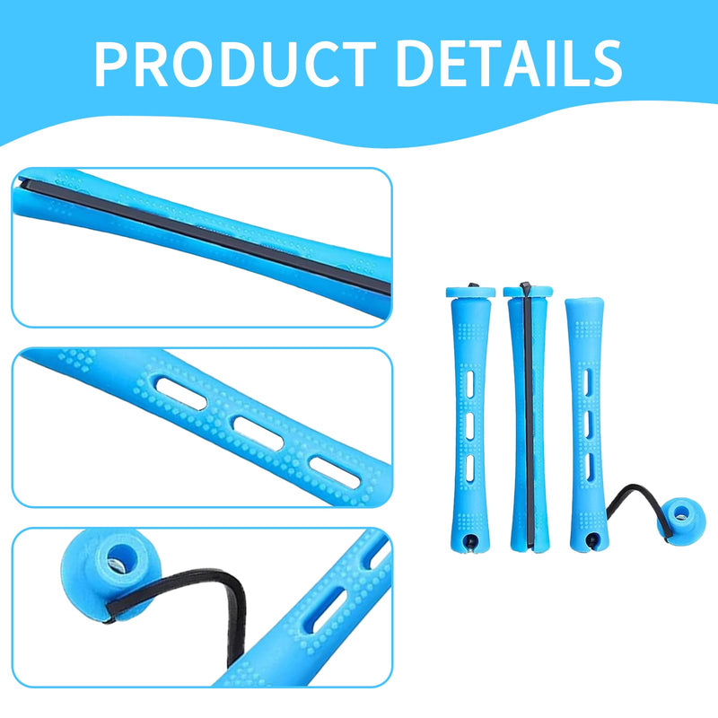 60 Pcs Perm Rods,0.35 Inch Perming Rods,Perm Rollers,Perms Curlers | No Damage|Reusable|Portable Perming Kit for Women & Men Natural Hairs Long Short Hairs Styling Tool.(Blue)