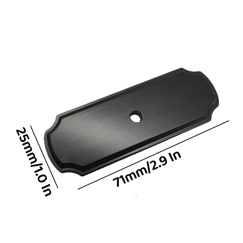 10 Packs Oil Rubbed Cabinet Knob Back Plates, 2.8 Inch Length and 1.0 Inch Width, Zinc Alloy Backplates Washers for Drawer Knobs Dresser Pull Handles (Black New) Black New