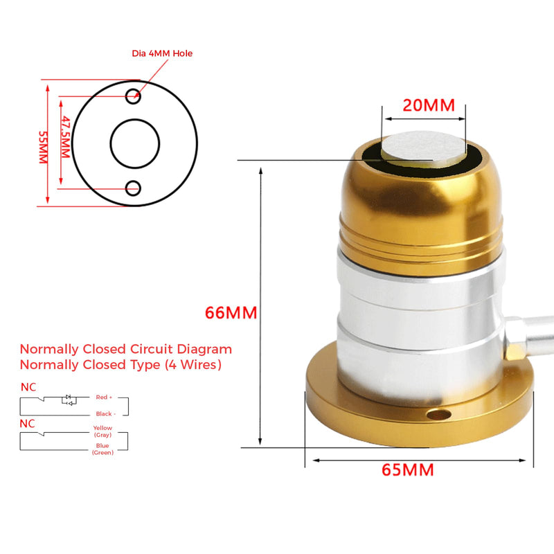 CNC Automatic Tool Sensor Gauge with DC 24V Cable, 4 Wires Normally Closed Tool Setter, Z Axis Probe Tool Touch Sensor for CNC Milling Machine, CNC Router Engraving Machine ﻿