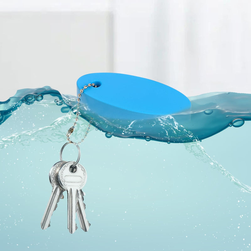 Floating Keychain for Boat Keys, 4 Pack Waterproof Bright Color Key Rings Pendant for Fishing Surfing Sailing Kayak Purple/Blue/Green/Yellow