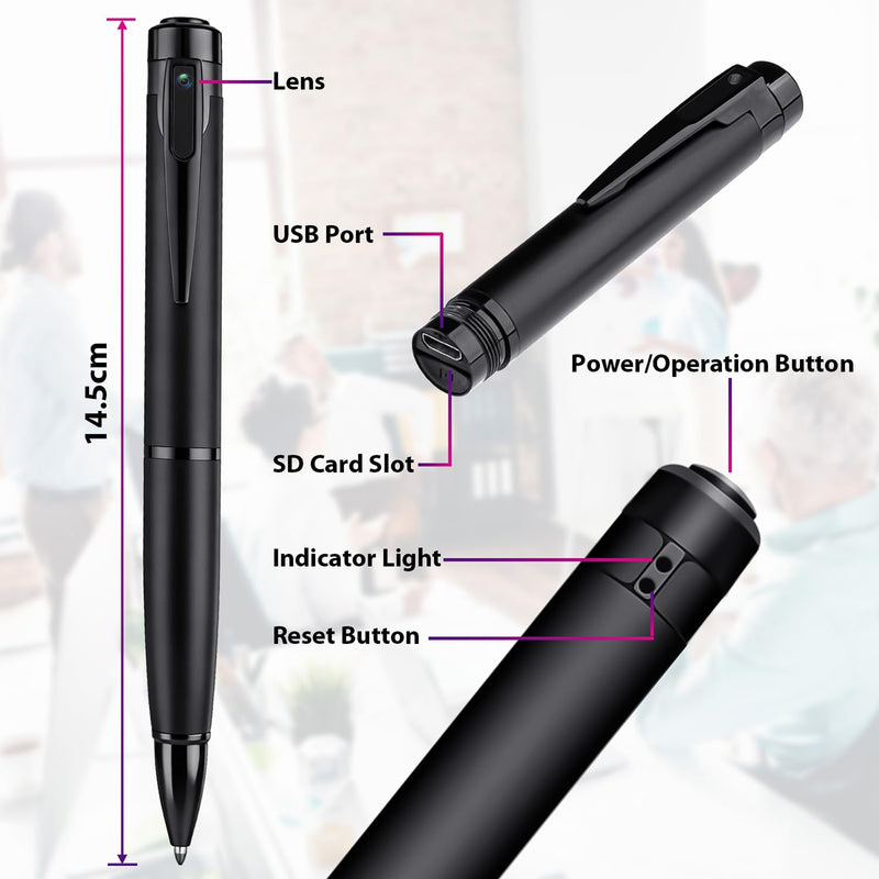 Body Recorder, Mini Nanny Camera with Video or Picture Taking, Surveillance Cam for Indoor Outdoor 64GB
