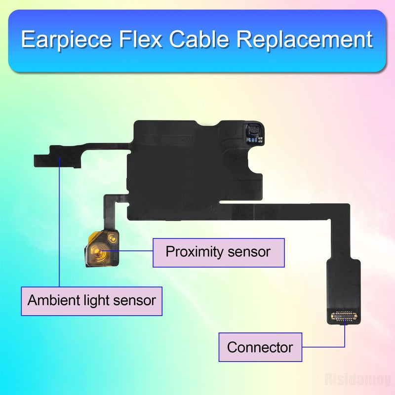 Earpiece Flex Cable Replacement for iPhone 14 Pro Max Ear Speaker Connector Repair for iPhone 14promax Proximity Ambient Light Sensor Fix for A2651 A2893 A2894 A2895 A2896