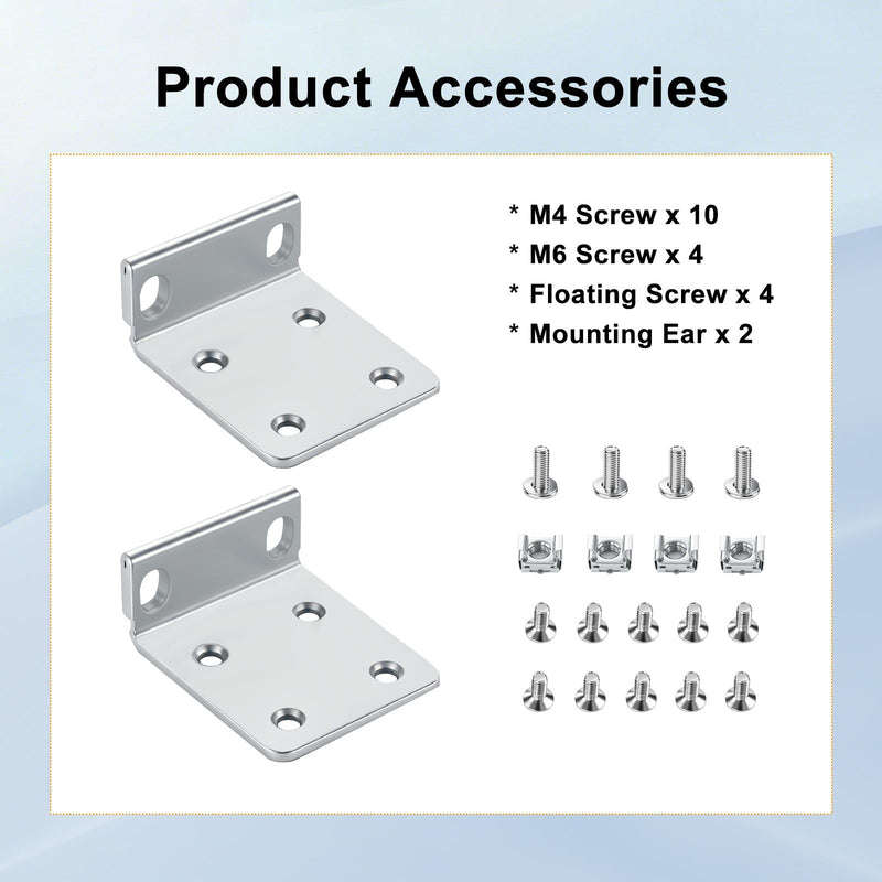 Rack Mount Kit for Ubiquiti Switch | 1U Rack Ears for Ubiquiti 16/24/48 Series Switches, Cabinets Accessories