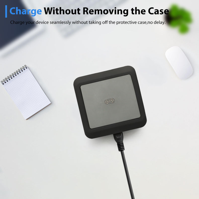 for Anker Charging Base 150W Display Charger Case, Silicone Protective Cover for Anker Charging Base 150W Display Charger,Shockproof Anti-Scratch Bumper Sleeve,Travel Portable Charger Protector,Black Black