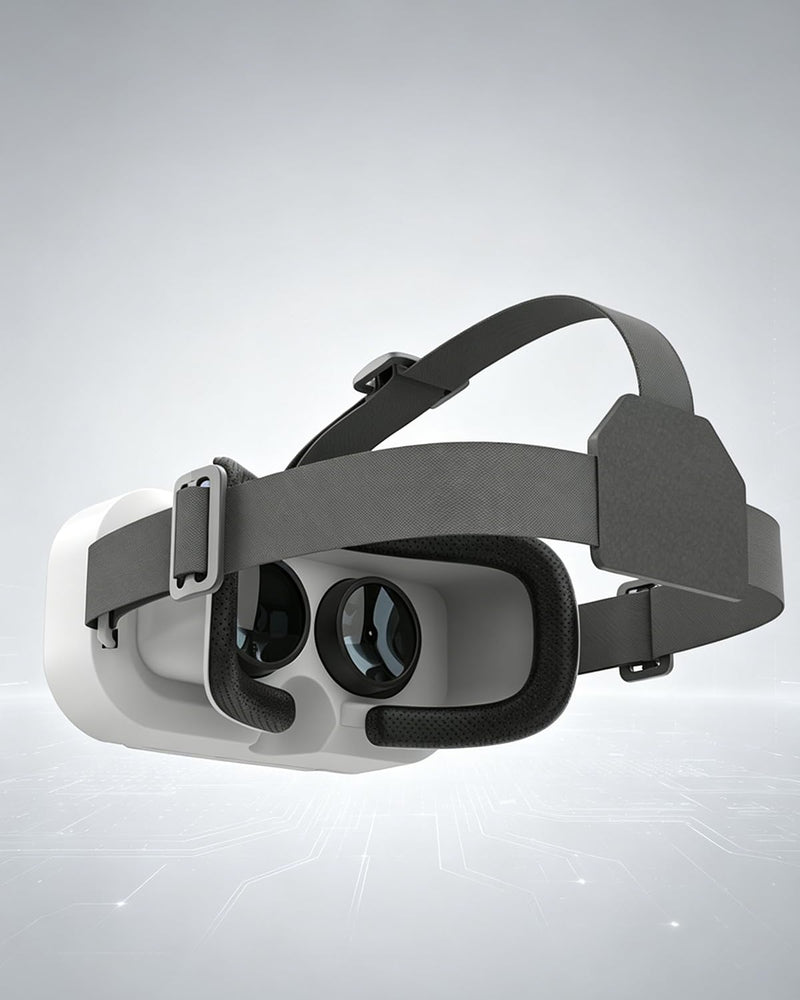 Universal VR Goggles 3D VR Headset, Virtual Reality Glasses Headset Helmets, Compatible with 5.0-7.0 inch for Mobile Games & Movies(White)
