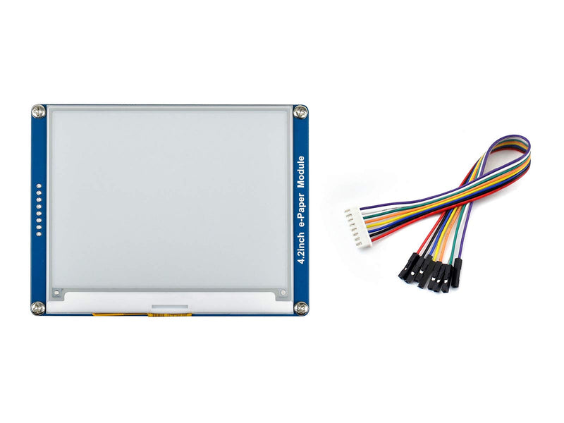 Waveshare 4.2inch E-Ink Display Module Compatible with Raspberry Pi 5/4B/3B/Zero/Zero W/Zero 2W/Pico/Pico W/Pico WH, 400x300 Resolution SPI Interface