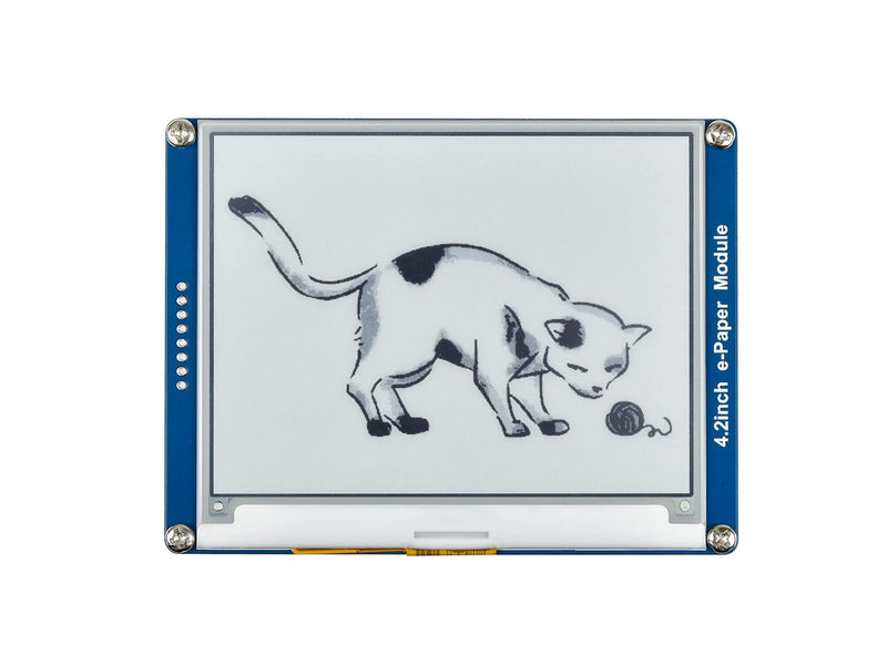 Waveshare 4.2inch E-Ink Display Module Compatible with Raspberry Pi 5/4B/3B/Zero/Zero W/Zero 2W/Pico/Pico W/Pico WH, 400x300 Resolution SPI Interface