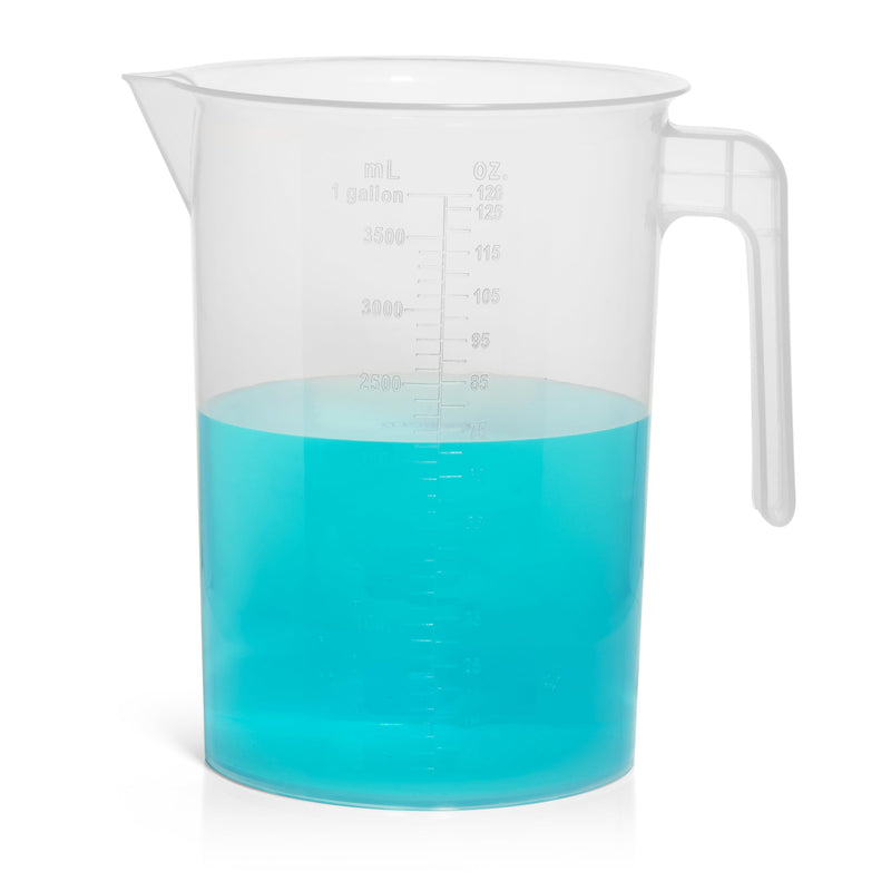 1 Gallon Measuring Pitcher 3-Pack | 3.785 Liter Shatterproof Plastic Large Graduated Mixing Pitchers, 1 Gallon (128 Fl Oz) 1 Gallon (Pack of 3)
