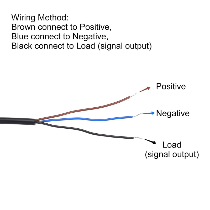 MECCANIXITY M12 Approach Sensor Inductive Proximity Sensor Switch NO Normally Open PNP 4mm Detection Distance, DC 6-36V LJ12A3-4-Z/BY, 3.3ft, 5Pcs 5