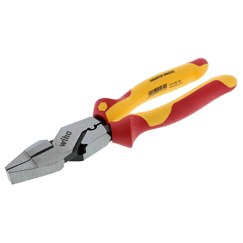 Wiha 32948 Insulated Industrial NE Style Lineman’s Pliers with Crimpers 9.5" One Size