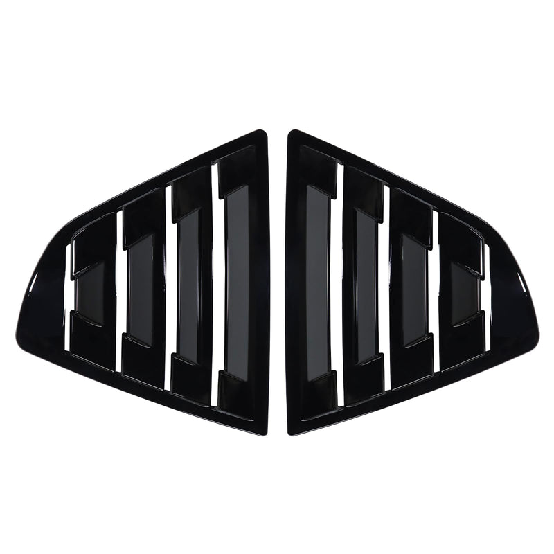 Rear Side Window Louvers Compatible for 2018 2019 2020 2021 2020 2023 2024 Toyota Camry Accessories Air Vent Scoop Cover Louver (Bright Black) Glossy Black