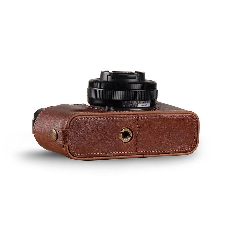MegaGear Ever Ready Genuine Leather Camera Half Case Compatible with Fujifilm X Series X-E4,Brown,MG1982 One Size Brown