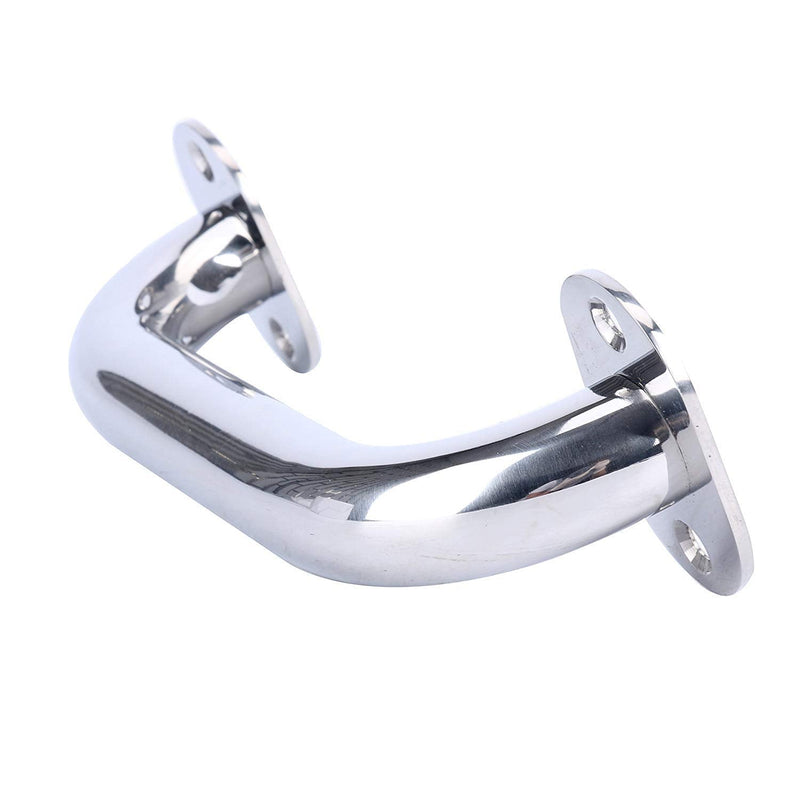 Amarine Made Stainless Steel Boat Handrail, Marine Rail, Grab Handle, Overall Length 9",Plate Size 1-5/8"2-1/2" Round Tube 1" Fastener1/4 - W9968S (2-Pack)