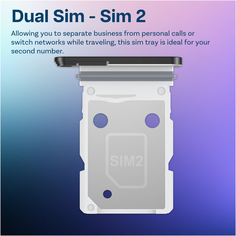 MMOBIEL Dual SIM Card Tray Compatible with Samsung Galaxy S26 – Slot Tray Holder – Dual SIM Card Holder Replacement – Incl. Removal Tool and Waterproof Rubber Ring - Black