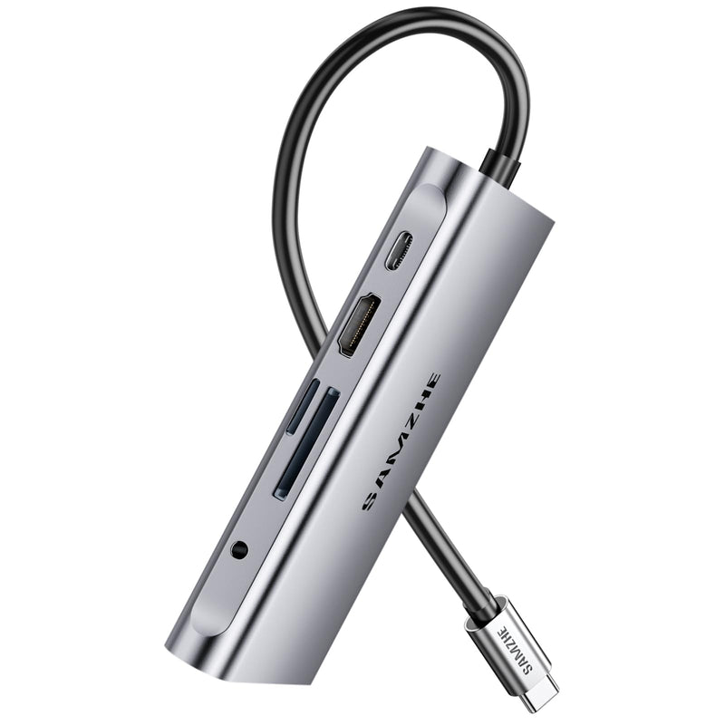 SAMZHE USB C Docking Station 10-in-1 USB-C Hub Dual 4K HDMI Monitor Laptop Dock Stations Multiple Adapter with HDMI 4K+VGA+3 USB-A 3.0 Port+100W PD Charger+Ethernet+SD/TF+Audio