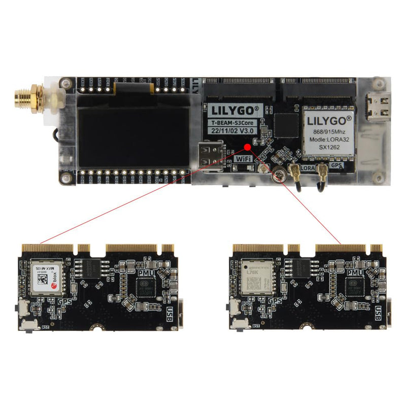 LILYGO T-BeamSUPREME Meshtastic 915Mhz ESP32-S3 UBLOX M10S GPS TTGO Development Board with 1.3 inch SH1106 OLED LoRa Module UBLOX M10S Meshtastic