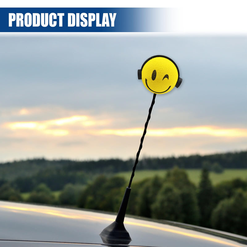 Earphone Boy Car Antenna Topper, Cute EVA Vehicle Antenna Foam Ball Decoration, Easy to Find Car in The Parking Area, Universal Funny Doll Auto Exterior Accessories for Truck SUV (Earphone) Earphone