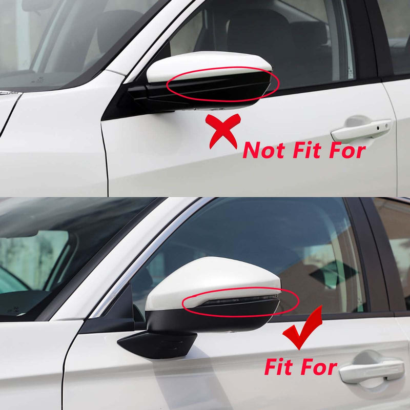 For 11th Honda Civic Accessories Side Mirror Cover Exterior Rear View Mirror Cap for Honda Civic 2022 2023 2024 2025 (Bright black, With turn signal) Bright black