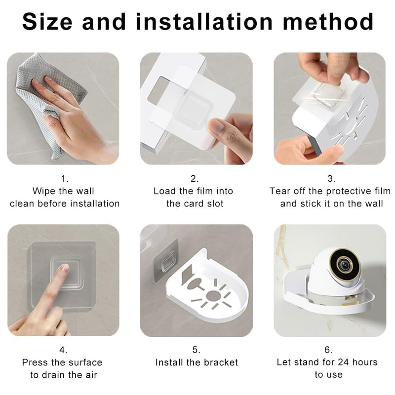 3-Pack L Security Dome Camera Mount Bracket,for Security Cameras, Baby Monitors & Speakers,Wyze Cam Pan - Universal Adhesive, No Drilling Required