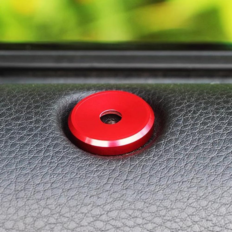 4pcs Aluminum Decorative Door Lock Indicator Light Cap Covers Compatible with Porsche Cayenne Panamera Macan (Red) Red