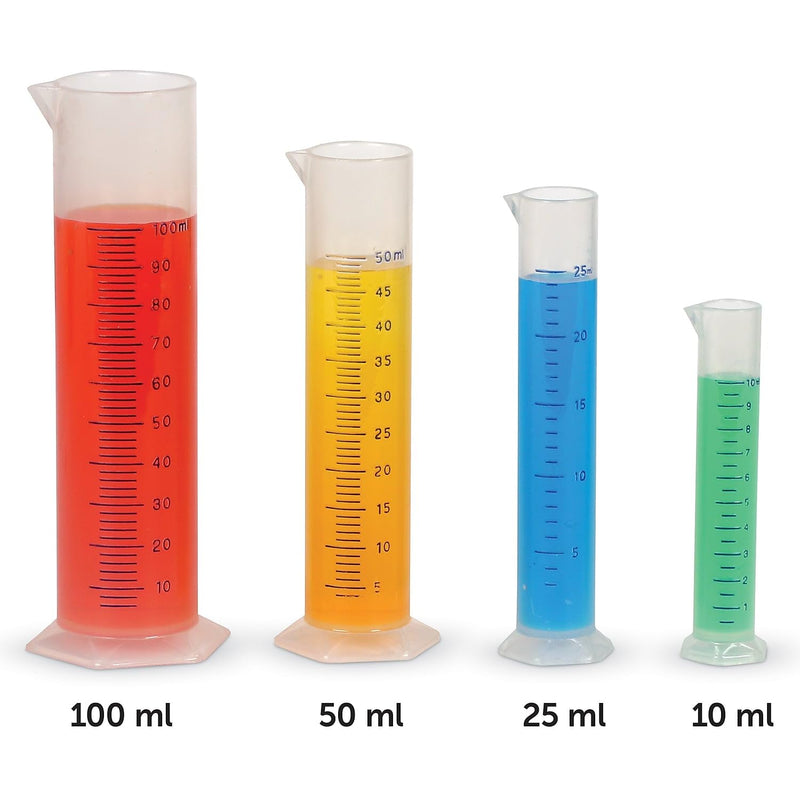 Learning Resources Graduated Cylinder Set, Measuring, Science Experiments for Kids, Set of 7, Ages 8+