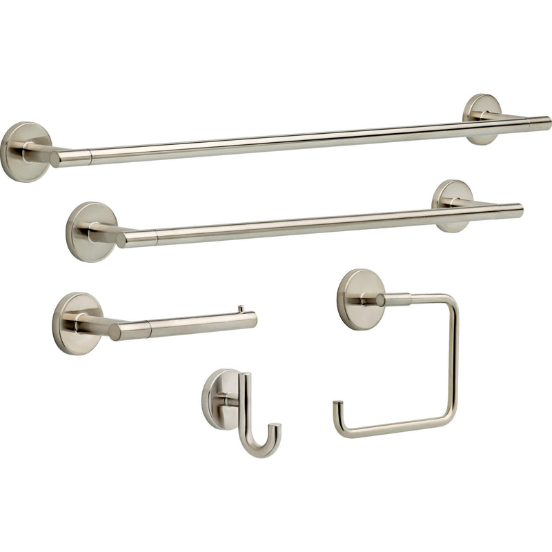 Delta Single Post Toilet Paper Holder | Stainless Steel | Wall Mount | Trinsic Bathroom Accessories Brilliance Stainless Steel 3.31 x 7.00 x 3.31 inches
