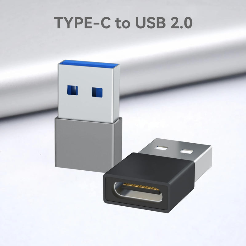 Welldiea USB to USB C Adapter 4 Pack, USB C Female to USB Male OTG Charger Type C Converter Compatible with Apple Watch Ultra iWatch 7-9,iPhone 15~13 Plus Pro Max,AirPods 3,iPad Air,Car,Galaxy (Black) Black