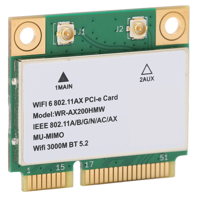 AX200HMW 6 Card Band 802.11 A/B/G/N/AC/AX Half Mini PCI-E Card Network Adapter BT5.2 for PC, Laptops, Only for WIN10 (64bit)