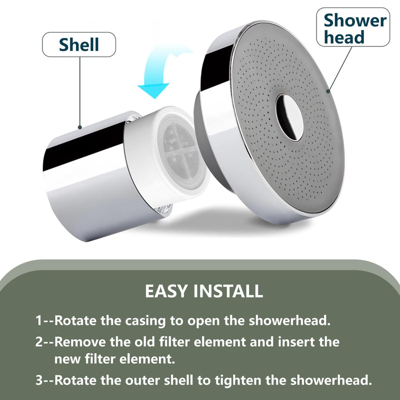 Replacement Filter Compatible For JOLIE Filtered Showerhead, High Output Revitalization Filter, REPLACEMENT CARTRIDGE (3pcs)