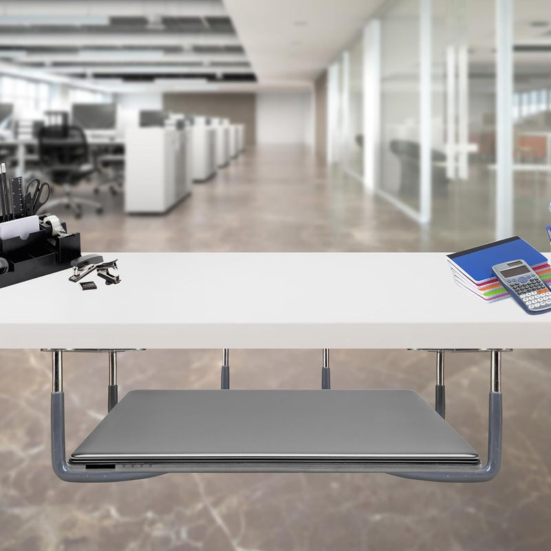 TidyFriend Rubberized Under Desk Laptop Mount - 9 Racks in 3 Sets, Laptop Under Desk Mount, Organizer Rack with Screws 3 Pack