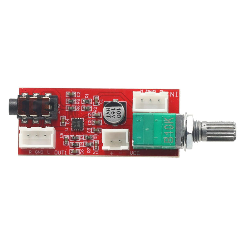 MAX97220 Headphone Amplifier Board, Preamplifier Module with Volume Control, 3.5mm Audio Output, 5V Powered for Headphone Amplifier