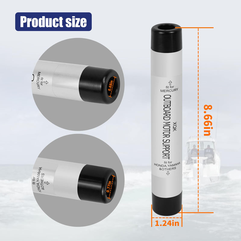 MSS-1-DP OutBoard Motor Support Stick Pair Fits most outboards of 150 HP and up,8.5" Long Aluminum Transom Saver， Not for 2024 Mercury Motors