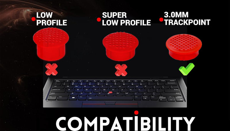 LeFix 3PCS Trackpoint Caps 3.0mm Red for Lenovo Thinkpad T14s Gen 2,3,4|T14 Gen 4,3|T16 Gen 2,1|L13 Gen 2,3,4|L13 Yoga Gen 2,3,4|L14 Gen 1,2,3,4|L15 Gen 1,2,3,4、Check Compatibility on Description 3mm Height