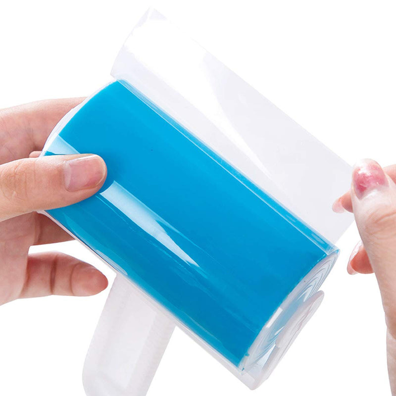 Washable Pet Hair Remover Lint,DBAILY 4pcs Reusable Lint Roller with Cover Lint Sticky Roller Brush Sucking Dust Hair Clothes Wool Dust Fluff Pet Hair （Red, Green, Blue, Yellow）